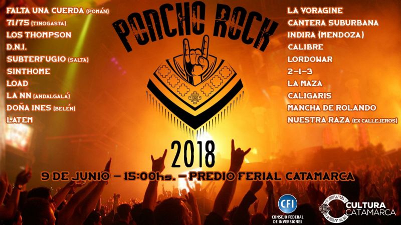 La vuelta de un clásico: Relanzan el festival “Poncho Rock 2018”
