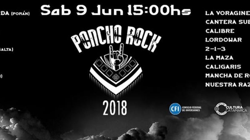 Este sábado llega el “Poncho Rock 2018” al Predio Ferial