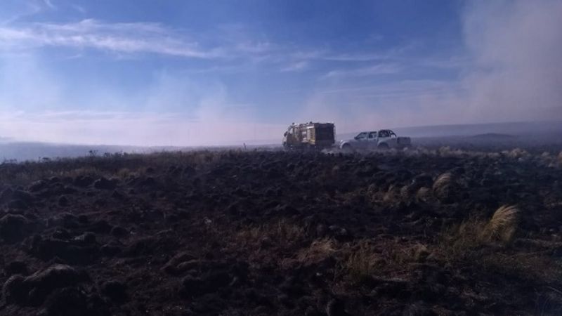 Incendio forestal arrasó con 7 hectáreas en el cerro Ancasti