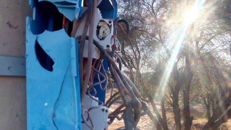Destruyeron la caja de distribución de energía en Tinogasta