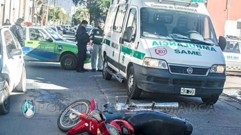 Choque en San Martín y 25 de Mayo