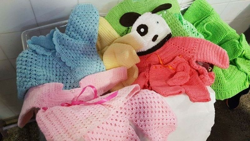 Hospital recibió donación de prendas de bebé