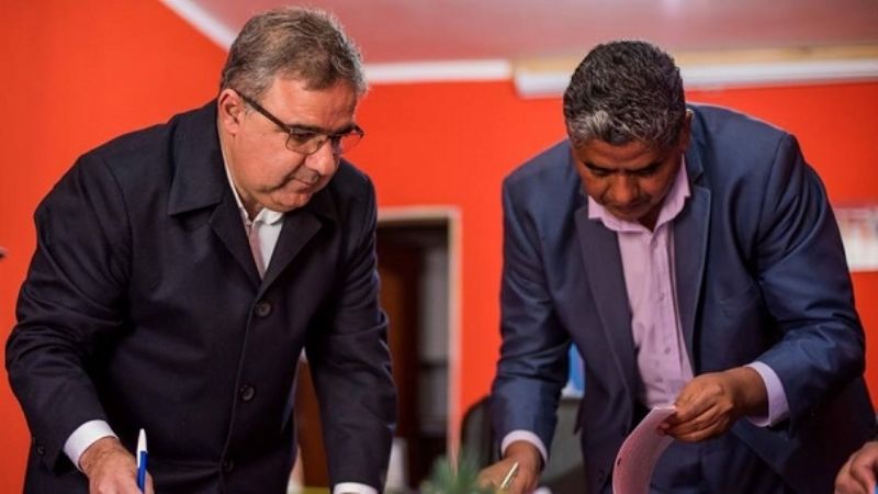 Jalil firmó convenios con sus pares de Londres y Belén