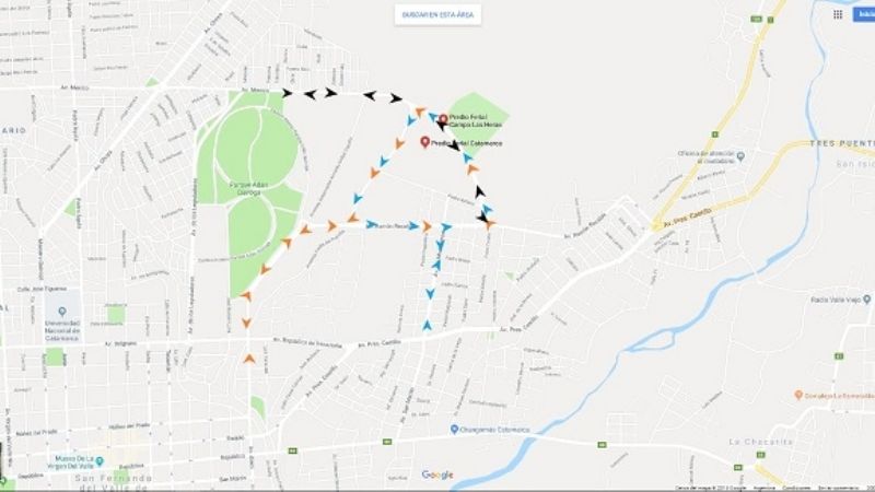 Así se será el recorrido de los colectivos para la Fiesta del Poncho