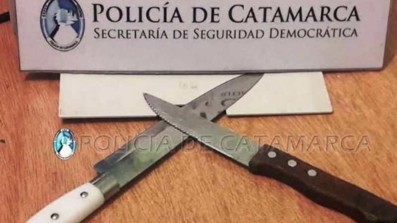 Aprehenden a un hombre y secuestran dos armas blancas