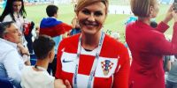  Kolinda disfrutó los partidos de su selección en las gradas. 