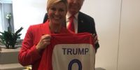 Y HASTA TRUMP ligó una camiseta de la Selección croata.