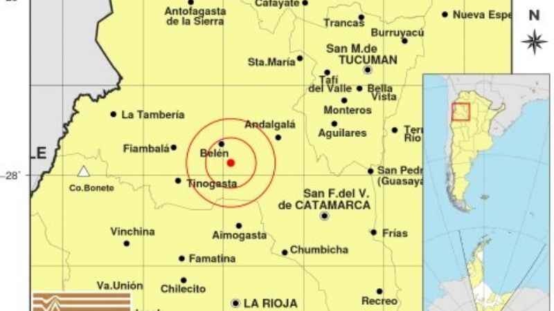 Fuerte temblor en Tinogasta