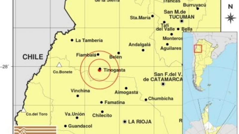 Fuerte temblor en Tinogasta