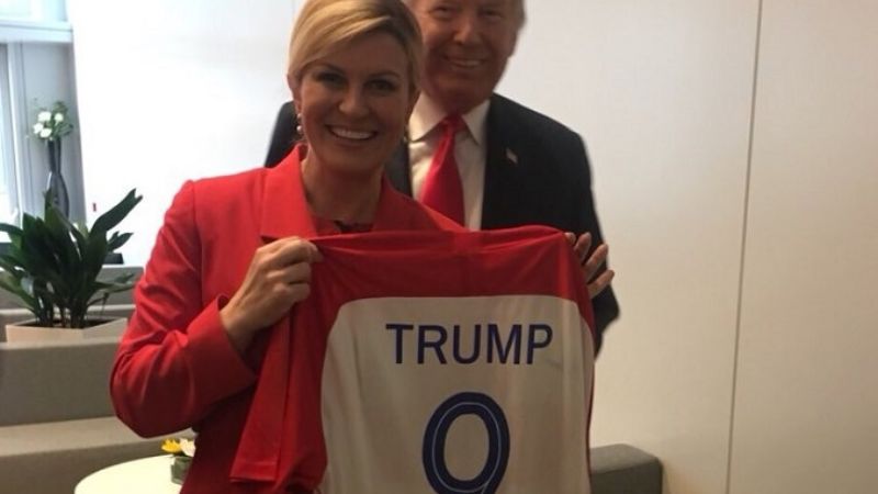 La presidenta croata es la hincha Nro. 1 de su Selección