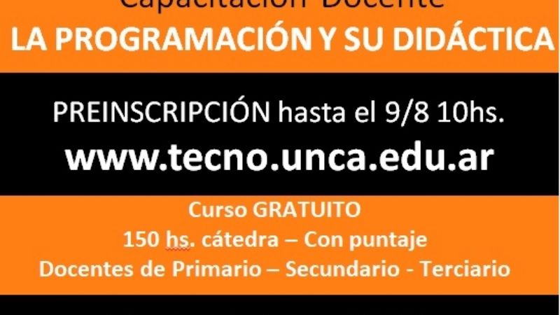 Curso de capacitación docente “La programación y su didáctica”