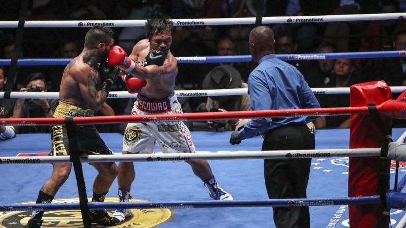 Pacquiao venció por KO en el 7mo. a Matthysse