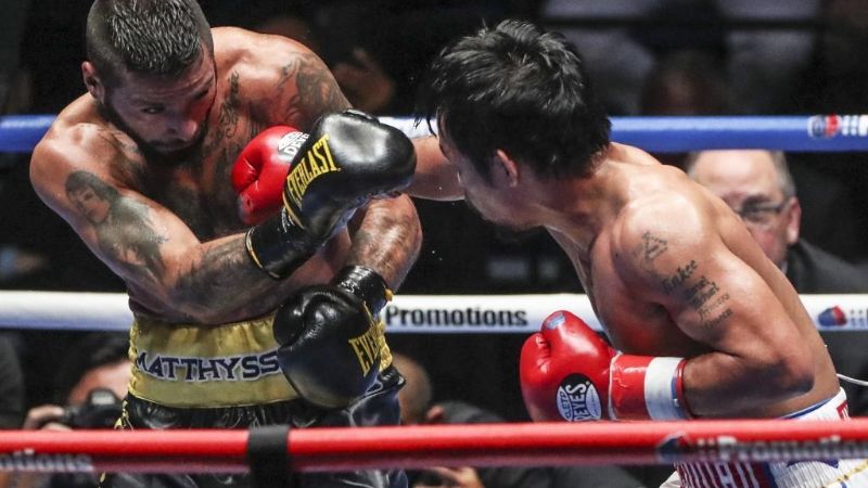 Pacquiao venció por KO en el 7mo. a Matthysse