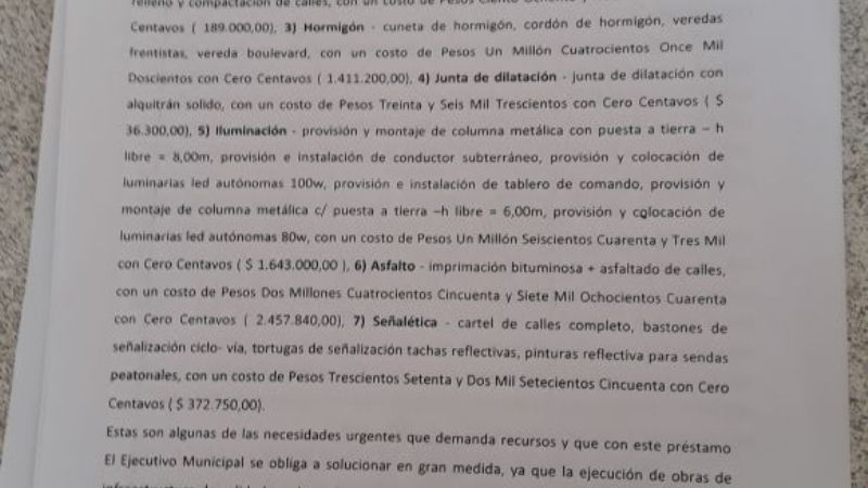 Concejales rechazaron el empréstito millonario para Herrera