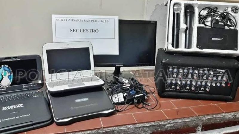 Esclarecen robo en una escuela