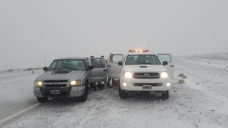 Impresionante nevada desde Cortaderas a Chile