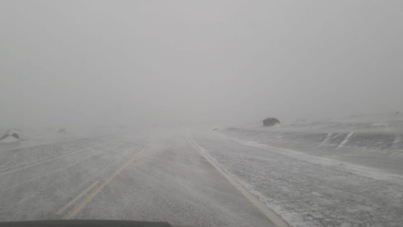 Impresionante nevada desde Cortaderas a Chile