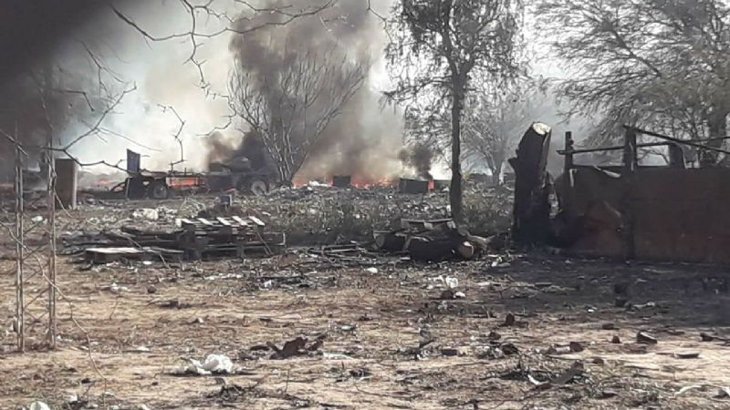 Incendio en un depósito de carbón en Recreo
