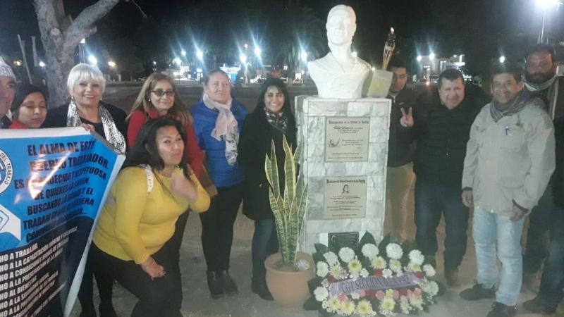 Los trabajadores homenajearon a la “abandera de los humildes”