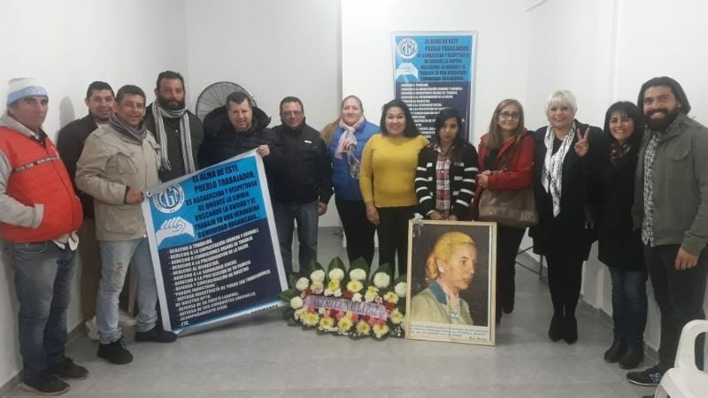 Los trabajadores homenajearon a la “abandera de los humildes”
