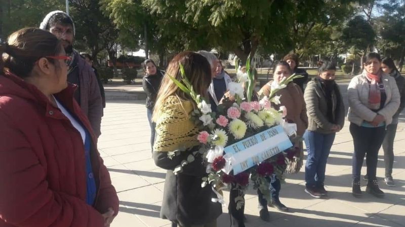 Recuerdo de Eva Perón  y críticas a Macri en Icaño