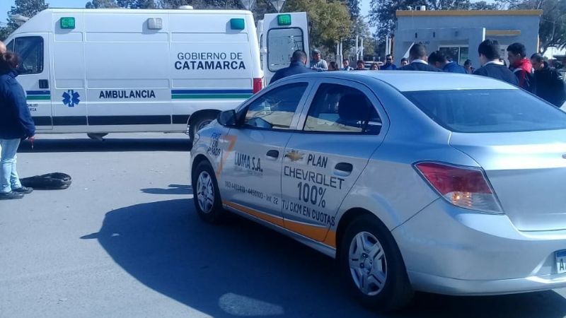 Mujer hospitalizada tras un fuerte choque en el centro de Recreo