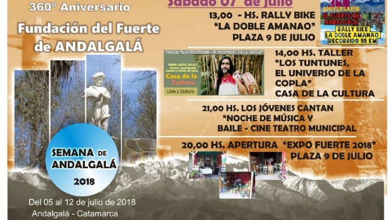 Actividades por la semana aniversario de Andalgalá