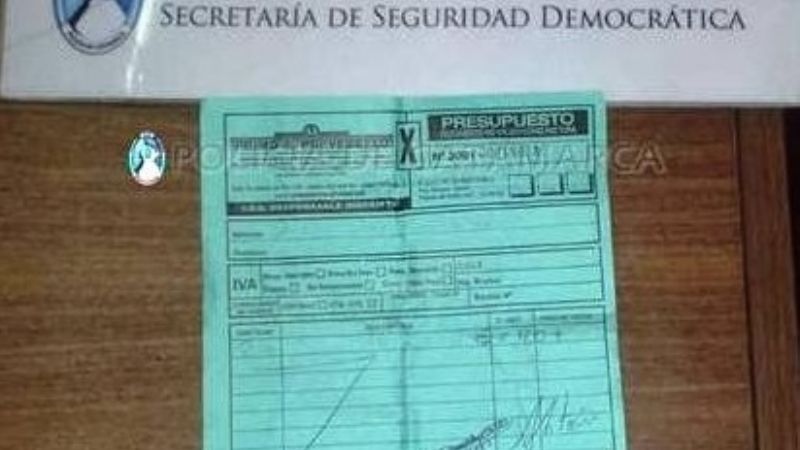 Quiso retirar materiales de construcción con una orden de compra ajena