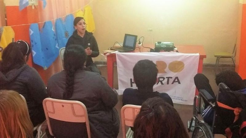 Dictaron taller sobre Huertas a alumnos del Centro Terapéutico Integral