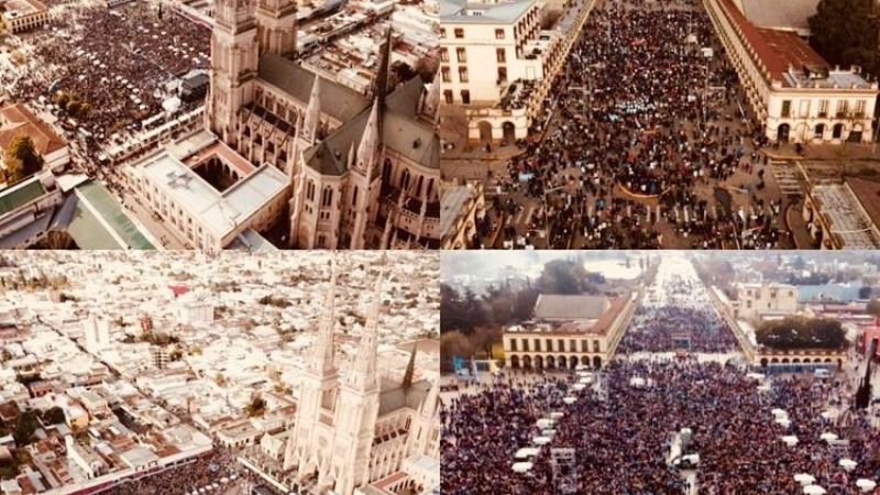 Miles de argentinos pidieron por las dos vidas ante la Virgen de Luján