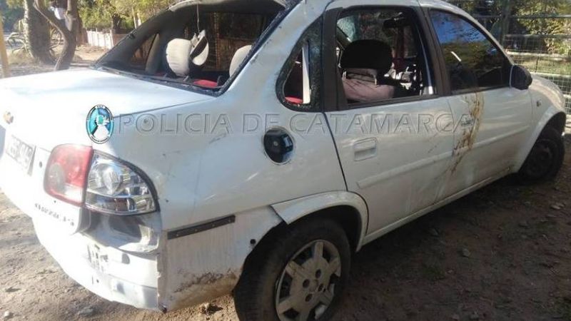 Volcó un auto frente al Camping Municipal