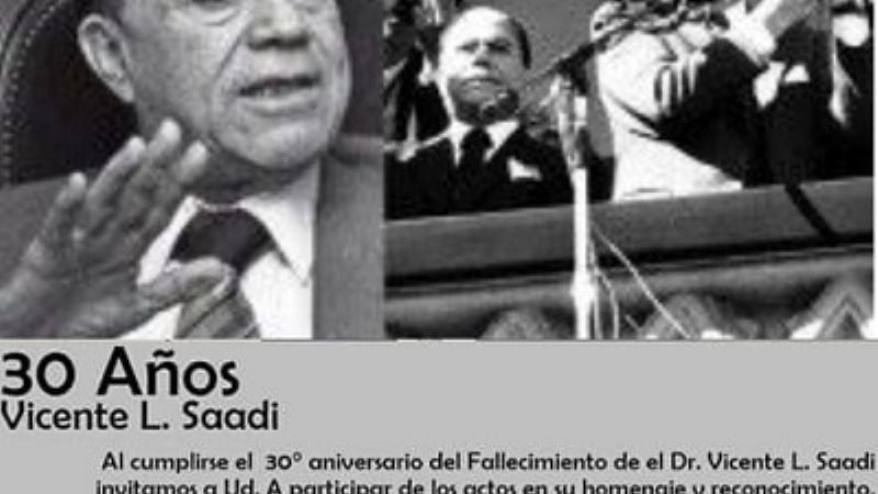 Homenaje a Vicente Saadi, a 30 años de su fallecimiento