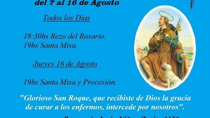 Fiestas en honor a San Roque en la parroquia de Jesús Niño