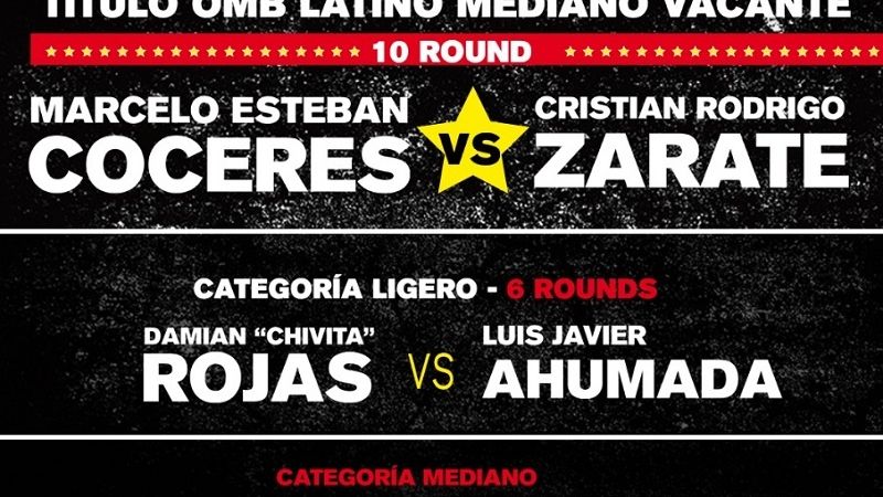 “El Terrible” Cóceres ante Zárate, por título OMB