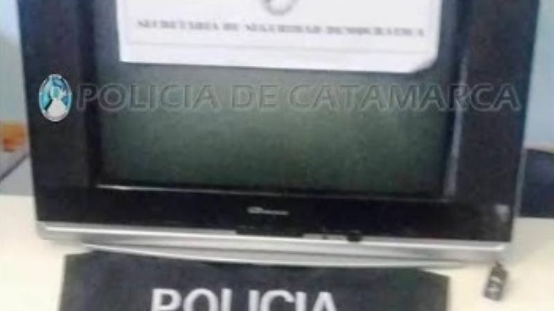 Recuperan un televisor robado