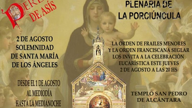 Perdón de Asís: misa en el templo franciscano