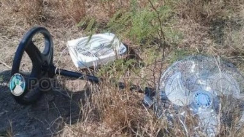 En un descampado encuentran dos ventiladores robados