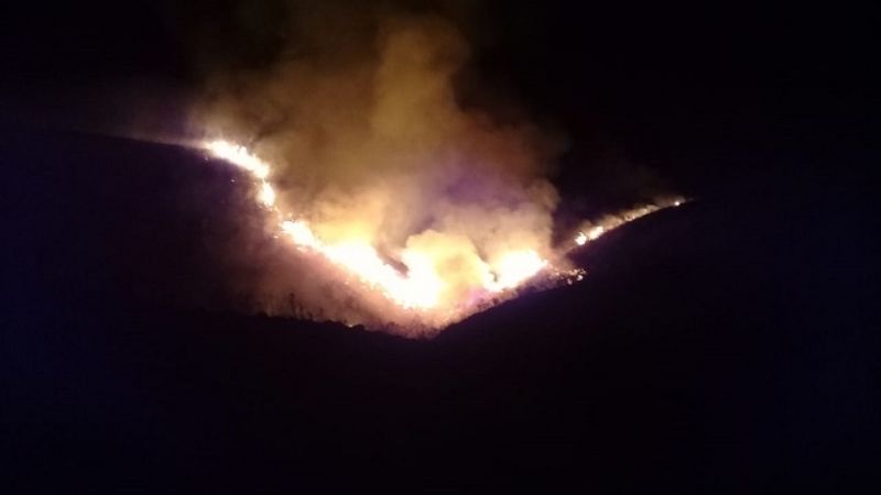 Voraz incendio en la Cuestecilla de El Rodeo