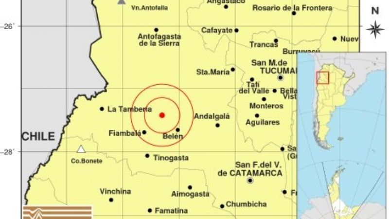 Temblor cerca de Belén