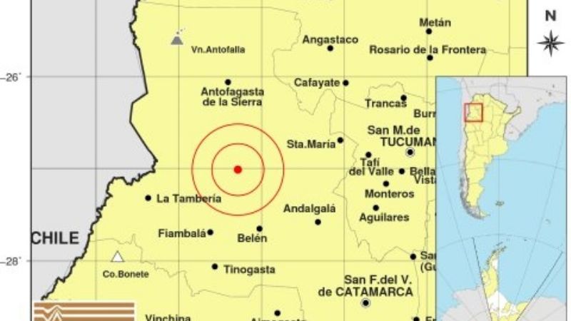 Temblor de 3.4 cerca de Belén