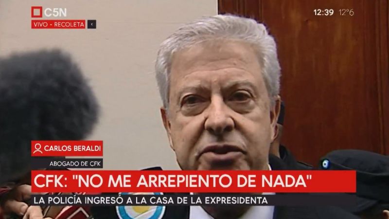 Abogado de CFK: "Vamos a plantear la nulidad del allanamiento"