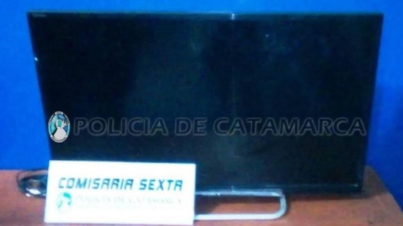 Recuperan un televisor plasma robado