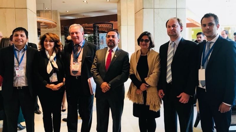 Nóblega junto a Corpacci en Chile