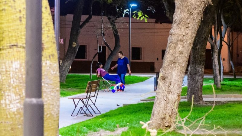 La plaza de Villa Cubas, lista para ser entregada a los vecinos