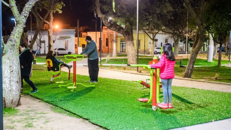 La plaza de Villa Cubas, lista para ser entregada a los vecinos