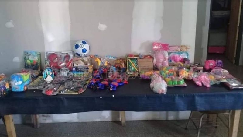 Policías festejan el día del niño en Valle Viejo