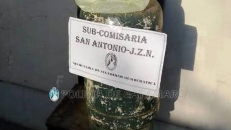 Secuestran una garrafa robada