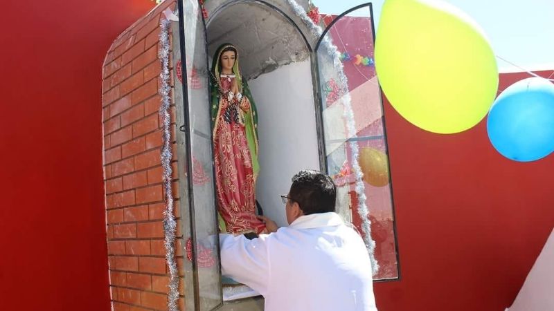 Gómez inauguró la Gruta de la Virgen de Guadalupe en Agua Amarilla