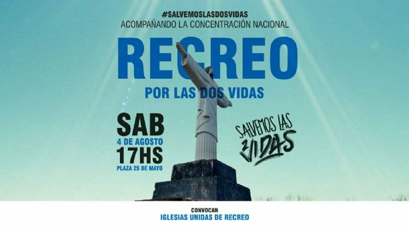 Convocatoria en Recreo bajo el lema “Salvemos las dos vidas”