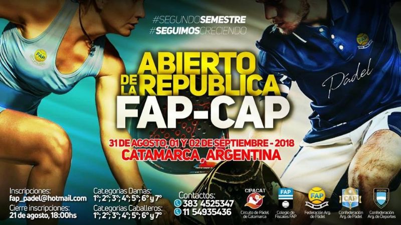 Padel: Arranca en Catamarca el Abierto de la República